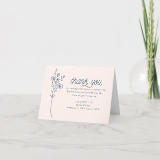 Merci simple de la sympathie du Fleur sauvage bleu