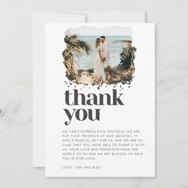 Merci simple Mariage photo (Devant)