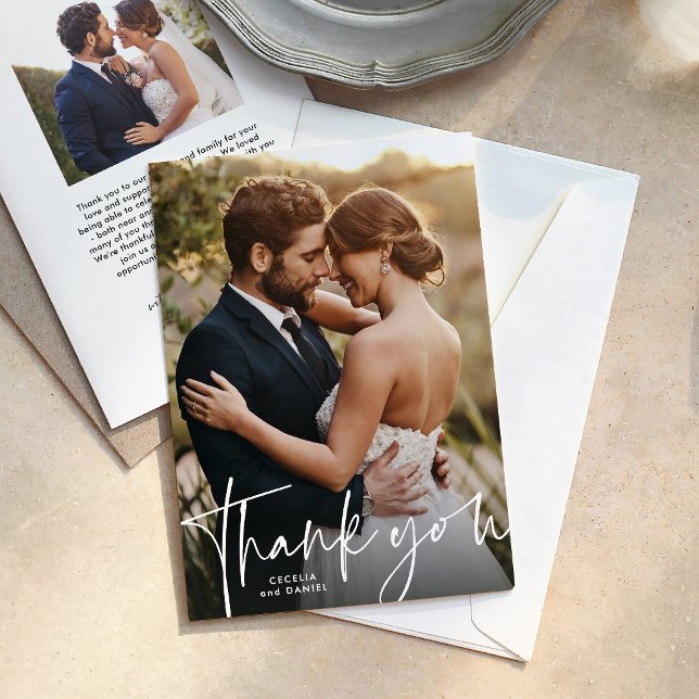 Merci simple photo de mariage script (Créateur téléchargé)