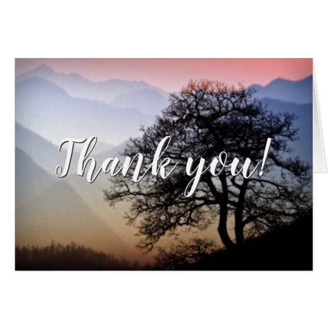 Merci Smoky Mountain Sunset Blue Ridge Parkway (Devant Horizontal)