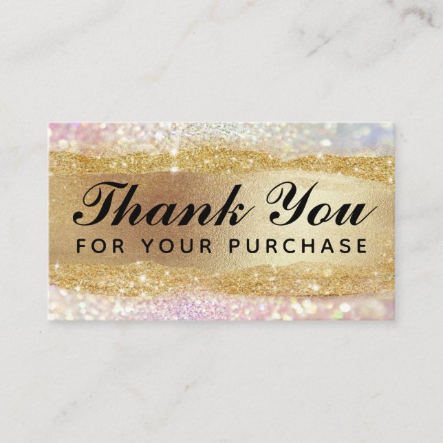 Merci Sparkly Pour Vos Cartes D'Achat (Devant)