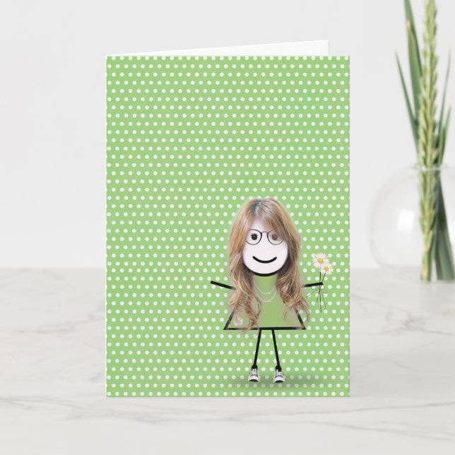 Merci Stick Girl with Daisies (Devant)