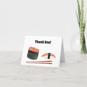Merci ! Sushi à l'aquarelle Nourriture