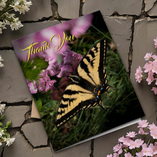 Merci Swallowtail papillon rose été floral