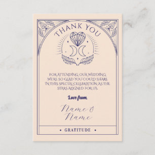 Merci Tarot Lune Cristaux Coeurs Cartes de Mariage