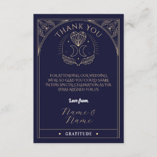 Merci Tarot Lune Cristaux Coeurs Cartes de Mariage