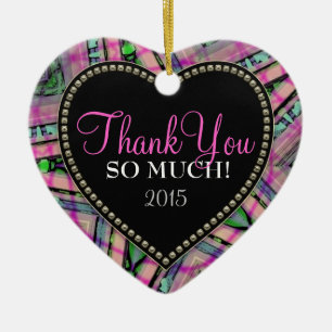 Merci tellement Abstrait Ornement Coeur Rose