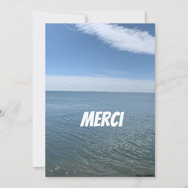 MERCI THANK YOU CARD IN FRENCH (Front)
