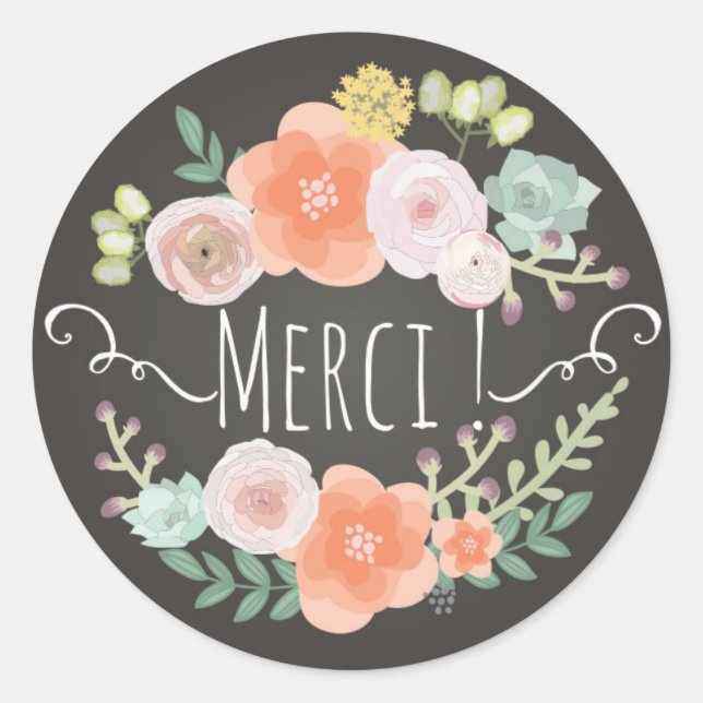Merci! Thank You Sticker (Front)