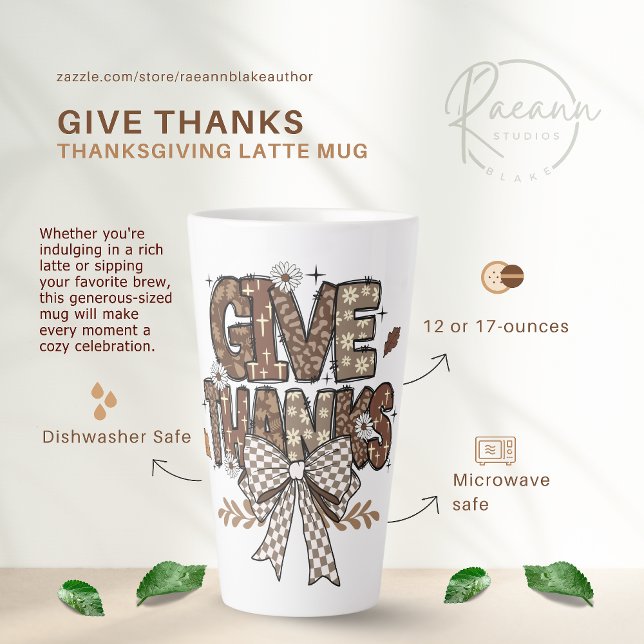"Merci" Thanksgiving Latte Mug (Créateur téléchargé)