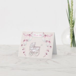 Merci transport Vintage ivoire En vichy rose