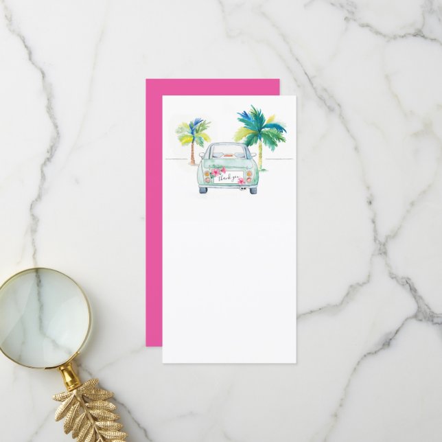 Merci tropical Carte pour notes (Devant/Arrière en situation)