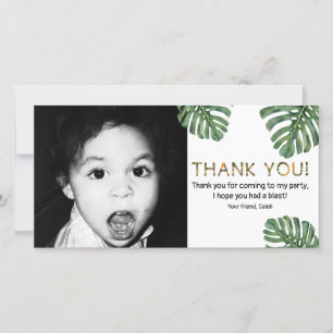 Merci tropical de photo de feuille de jungle de