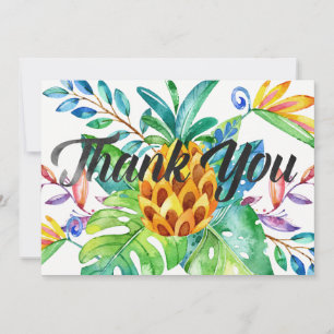 Merci tropical hawaïen d'ananas d'aquarelle