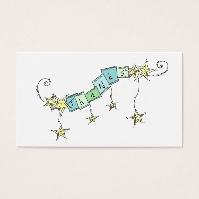 Merci Turquoise Stars Gratitude Small (Devant)