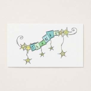 Merci Turquoises Stars Gratitude Small