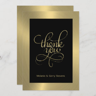 Merci typographie, or sur arrière - plan noir