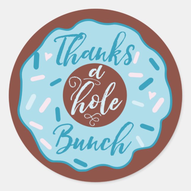 Merci Un Trou De Bleu Stickers Donut (Devant)