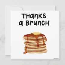 Merci une carte de remerciement Brunch Pancake