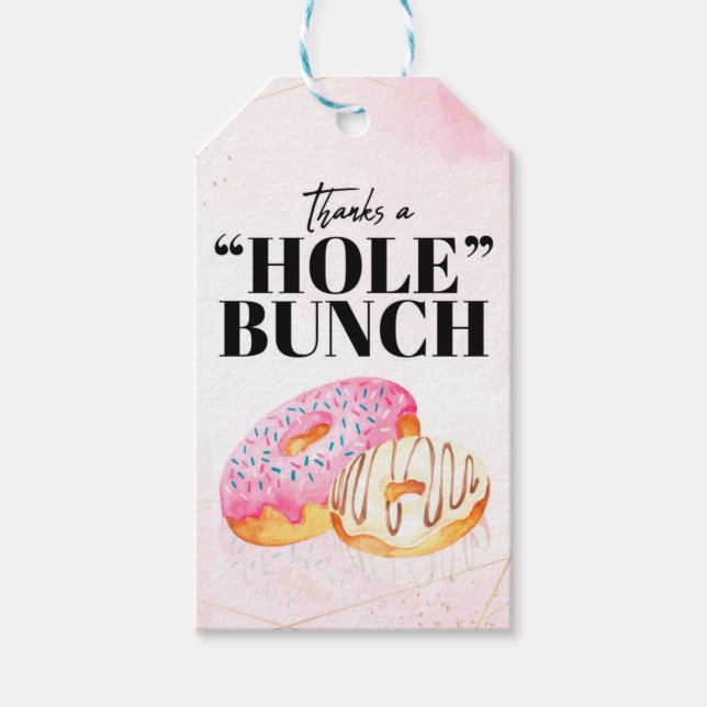 Merci une étiquette de donut "trou" (Devant)