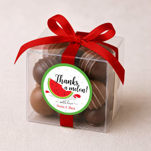 Merci une pastèque Étiquette de remerciement de pa