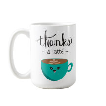 Merci une tasse en latte