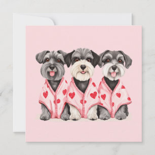 Merci Valentines Jour des Schnauzer Chiens