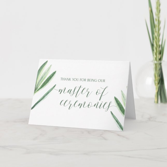 Merci Vert Pour Être Notre Carte Mariage MC (Devant)