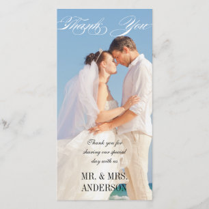 Merci vertical simple de mariage