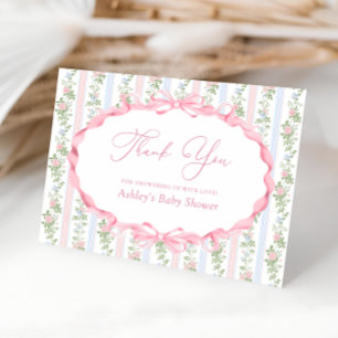 Merci vintage de Baby shower de boue de fleurs
