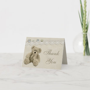 Merci vintage de dentelle d'ours de nounours