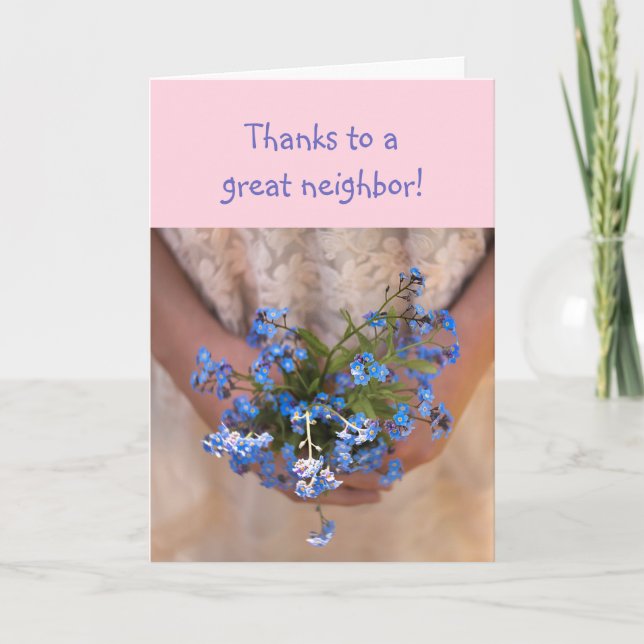 Merci Voisin, Jardin Fleur Personnalisé Floral (Devant)