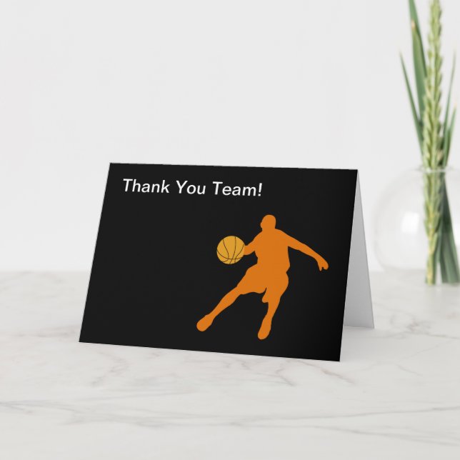 Merci Vos Cartes D'Équipe De Basket-Ball (Devant)