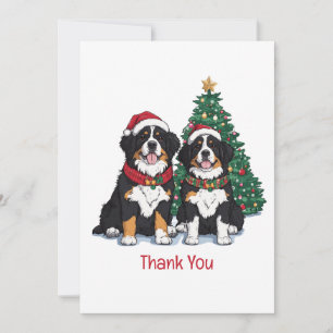 Merci Vous Chiens de Montagne Bernois de Noël