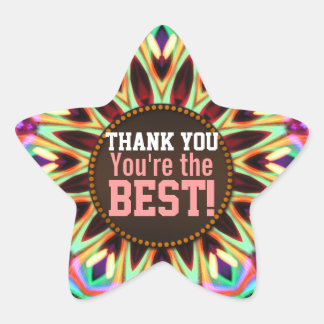 Merci - Vous êtes le meilleur Sticker Rainbow Star