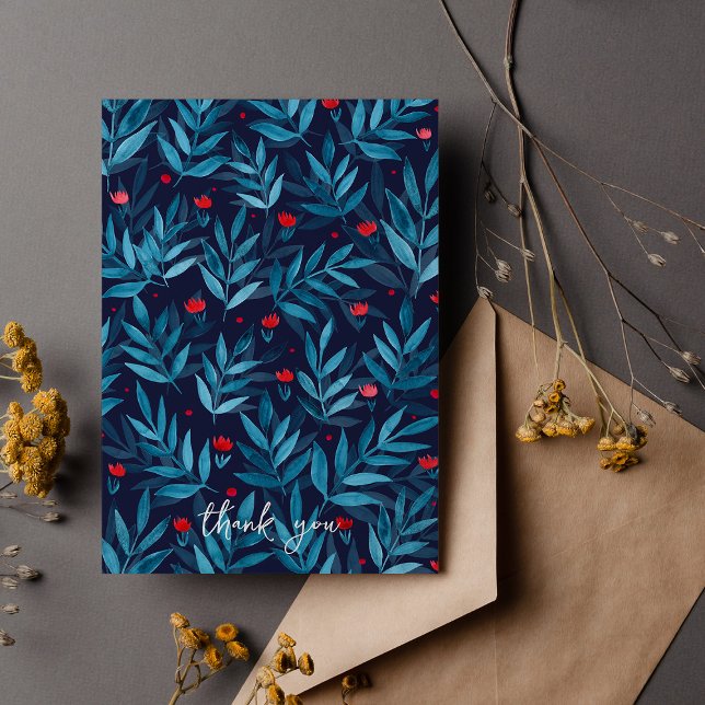 Merci Watercolor jardin nocturne - turquoise (Créateur téléchargé)
