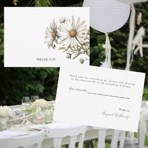 Merci Wedding shower de marguerites blanches