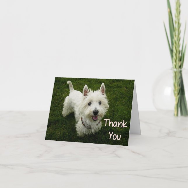 Merci West Highland Terrier Puppy Dodge Card (Devant)