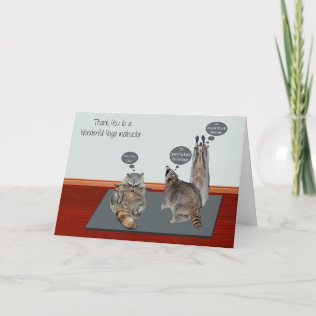 Merci, Yoga Instructeur Cartes de voeux (Devant)