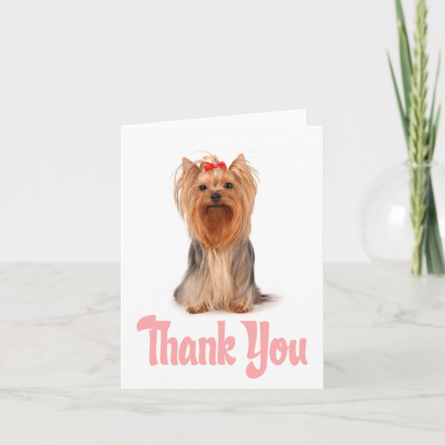 Merci Yorkshire Terrier Puppy Card - Vide (Devant)