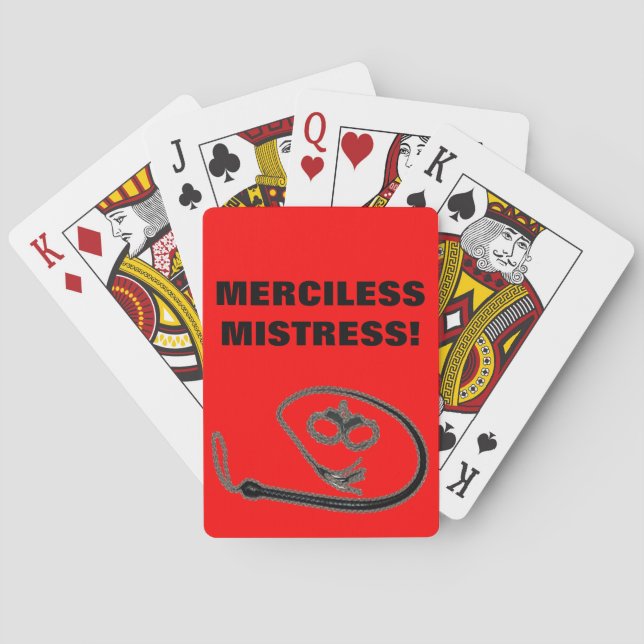 MERCILESS MISTRESS! PLAYING CARDS (Back)