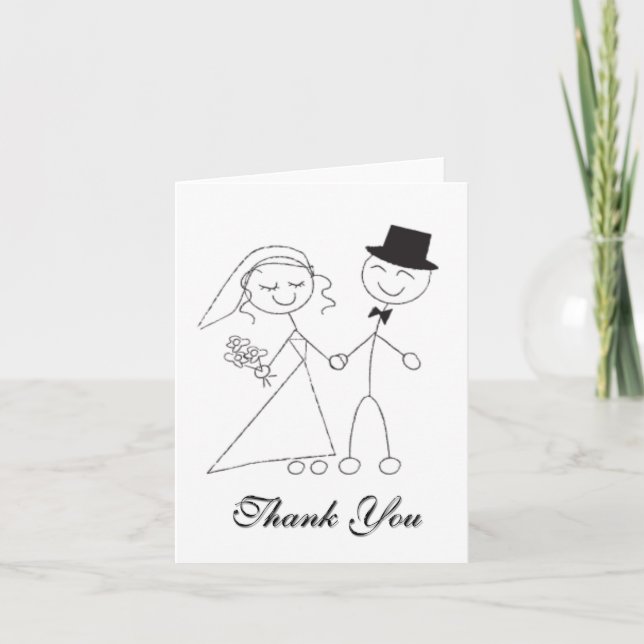 Mercis nuptiales de mariage de carte pour notes de (Devant)