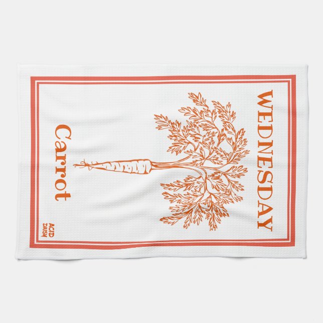 Mercredi Carrot - Serviette de cuisine (Horizontal)