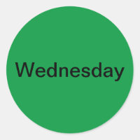 Mercredi Jour de la semaine Stickers verts