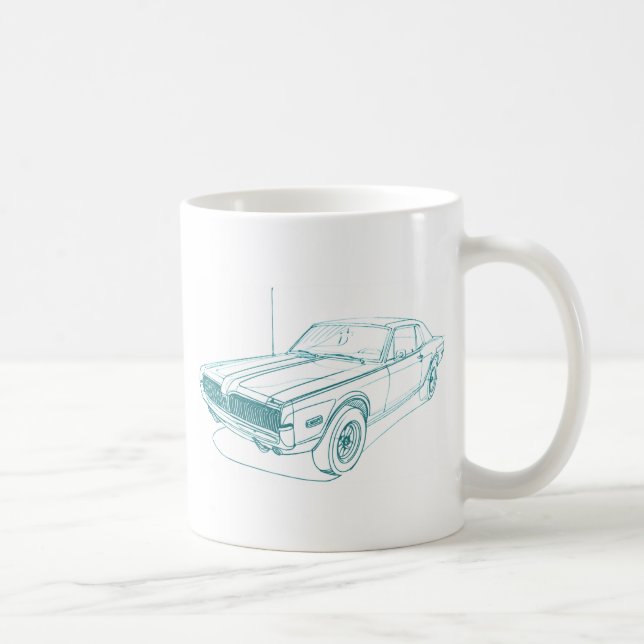 Mercury Cougar 1968 Coffee Mug (Right)