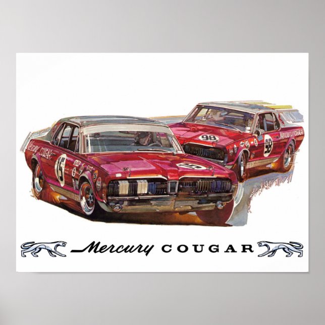 Mercury Cougar Trans-Am Racing Poster (Front)