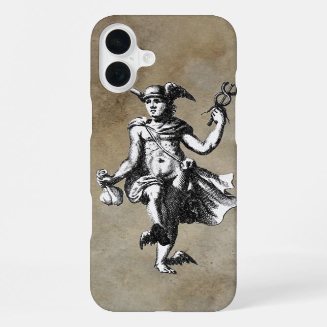 Mercury Hermes Dark iPhone Case (Back)