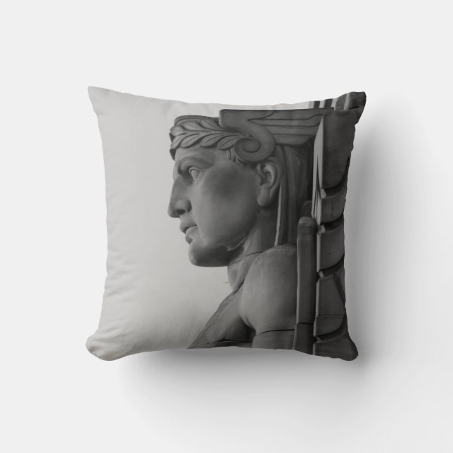 Mercury Statue (Cleveland Ohio) Pillow (Front)