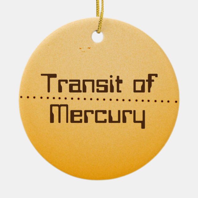 Mercury Transit of the Sun Ceramic Ornament (Front)