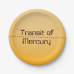 Mercury Transit of the Sun Paper Plate